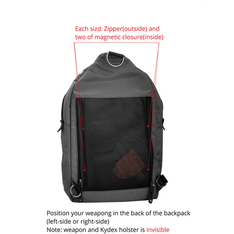 Bullets Proof And CCW Bundle With Kangaroo Backpack+ Detachable Hip Bag